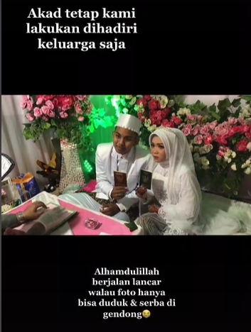 Pasangan pengantin ditabrak Pasangan pengantin ditabrak