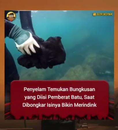 Penyelam temukan bungkusan hitam yang misterius.