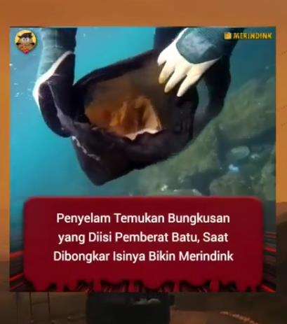 Penyelam temukan bungkusan hitam yang misterius.