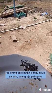 Piring dan Gelas Langsung Dibuang