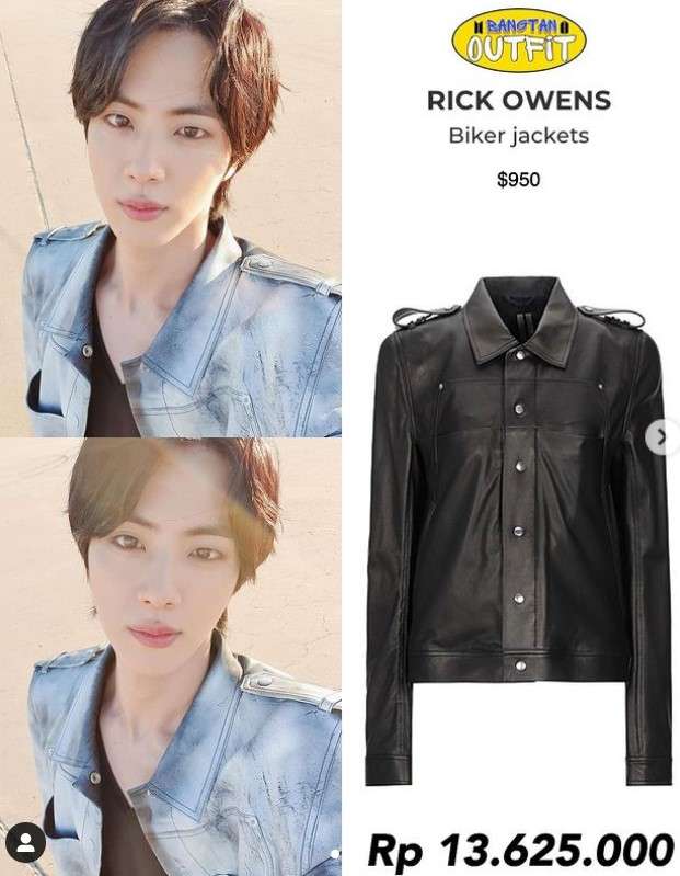 Jaket Jin BTS disemprot cat