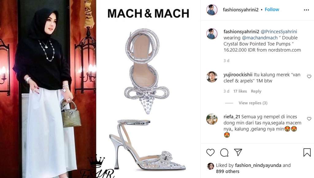 Sepatu kristal Syahrini