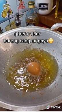 Goreng Telur Secangkangnya