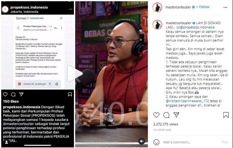 Deddy Corbuzier disomasi PROSPEKSOS.