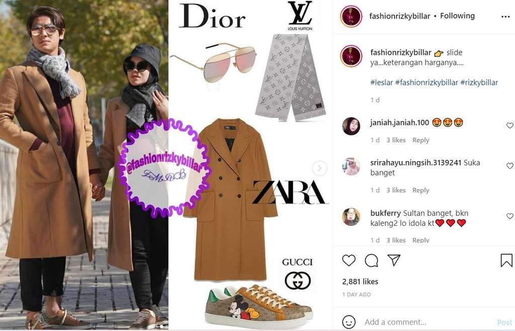 Outfit Rizky Billar