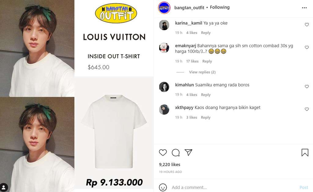 Kaos polos Jin BTS