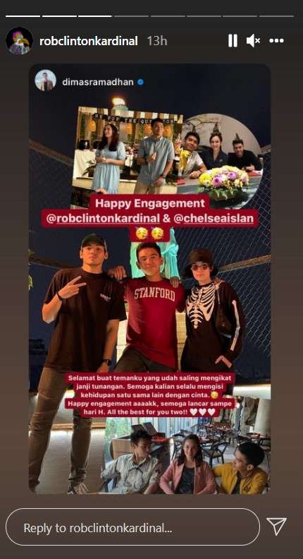 Rob Clinton dan Chelsea Islan tunangan