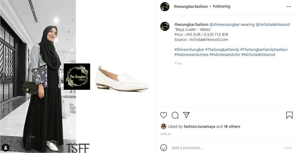 Sepatu Shireen Sungkar