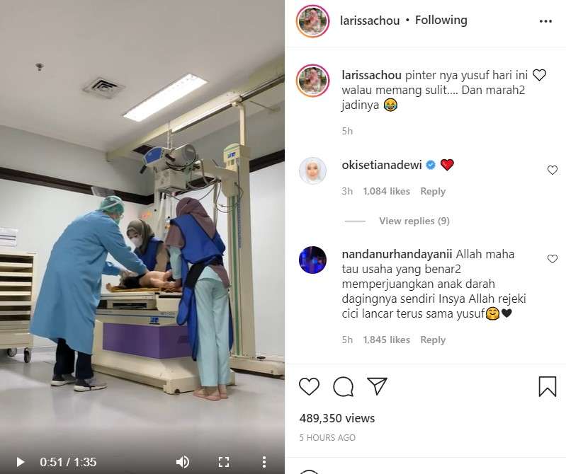 Video Larissa tenangkan Yusuf