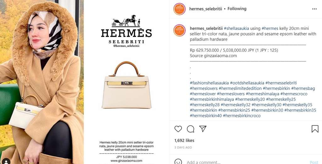 Tas Hermes Shella Saukia