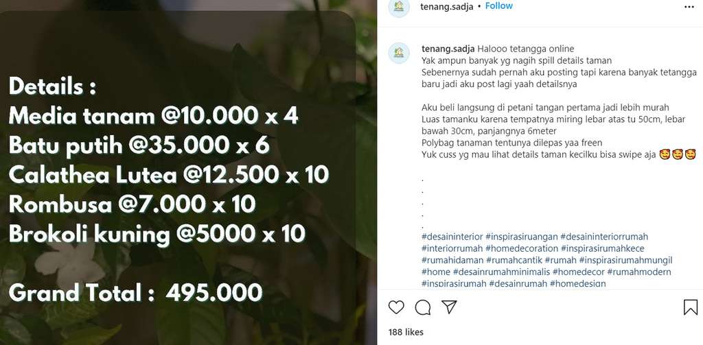 Harga Tanaman