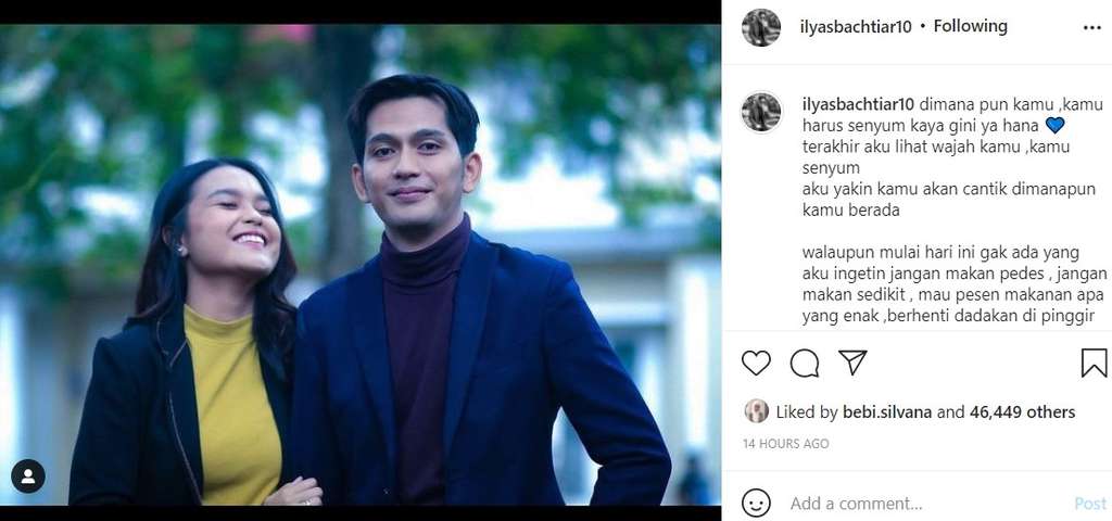 Unggahan Ilyas Bachtiar buat Hanna Unggahan Ilyas Bachtiar buat Hanna