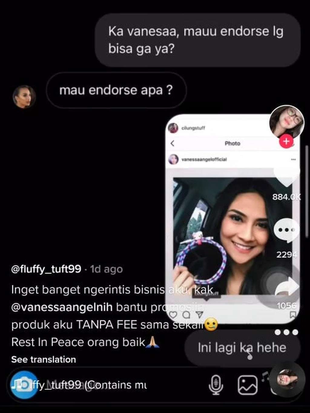 Kebaikan Vanessa Angel semasa hidup