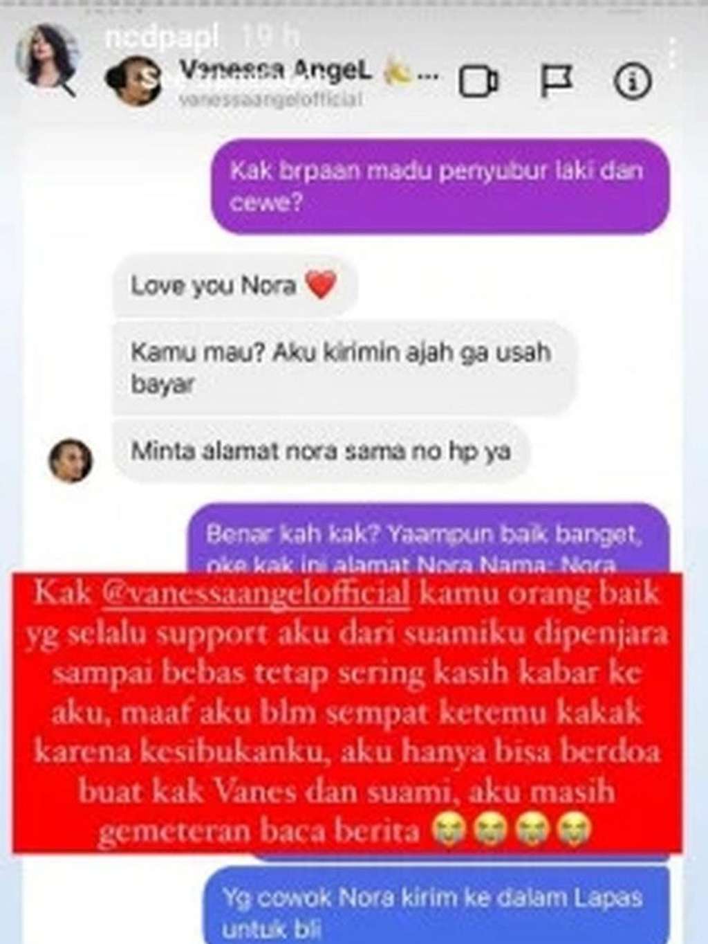 Kebaikan Vanessa Angel semasa hidup