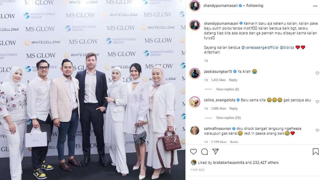 Kebaikan Vanessa Angel semasa hidup