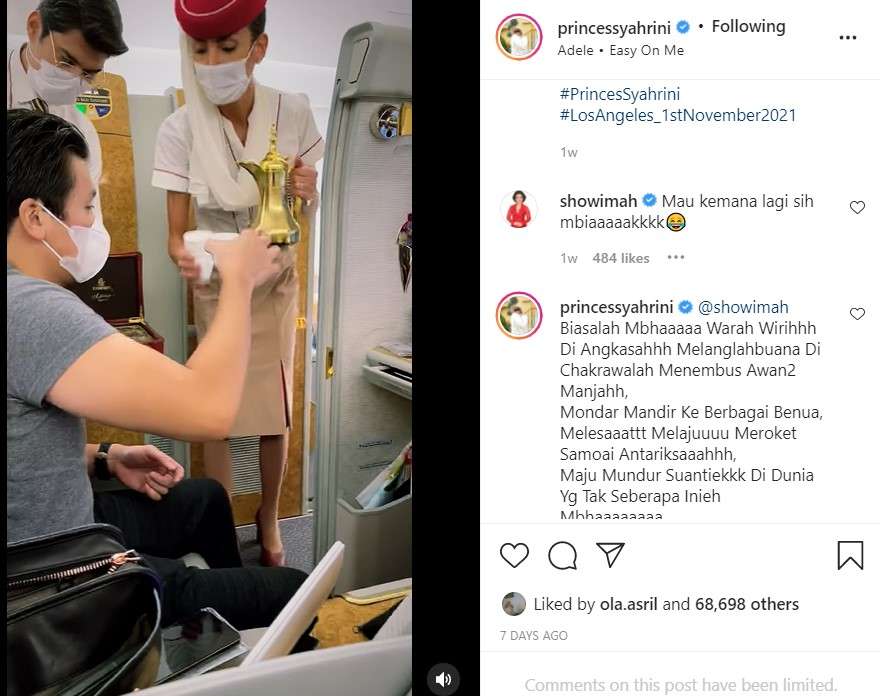 Unggahan Syahrini