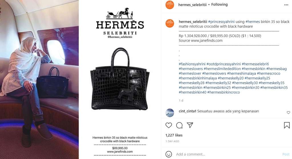 Tas 1 miliar Syahrini