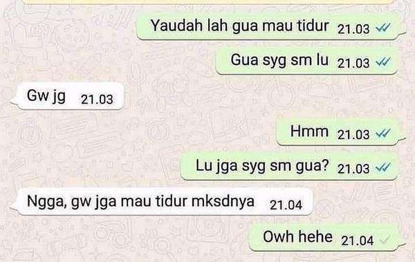 11 chat lucu ungkapan cinta ke gebetan yang endingnya bikin elus dada.