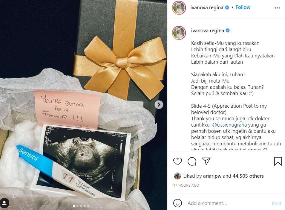 Regina hamil anak pertama