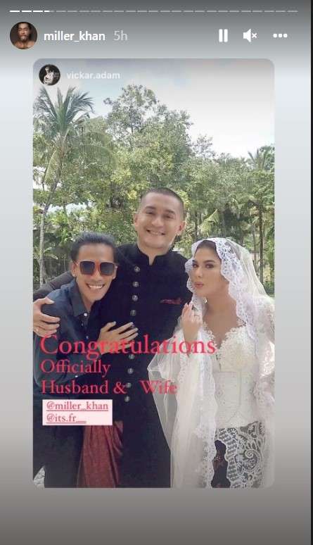 Miller Khan dan Farina Rebecca resmi menikah