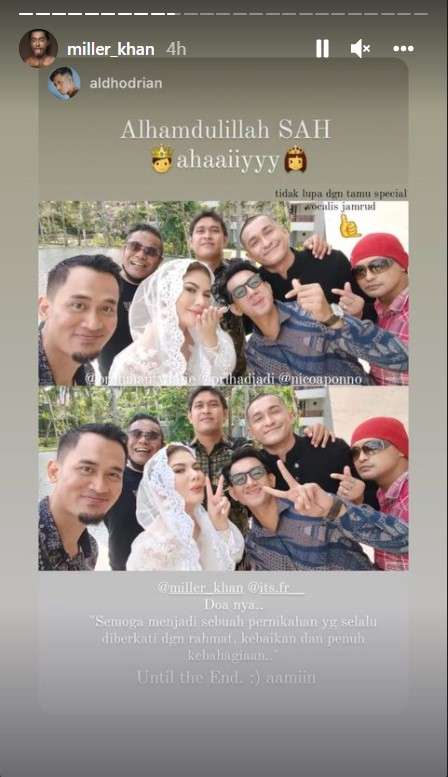 Miller Khan dan Farina Rebecca resmi menikah
