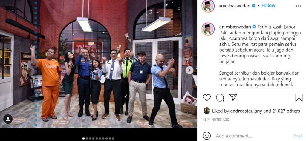 Komentar Anies Baswedan soal Lapor Pak