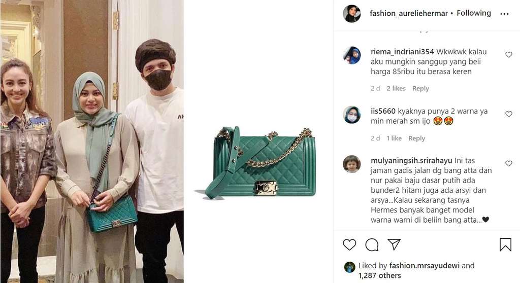 Tas Chanel hijau Aurel