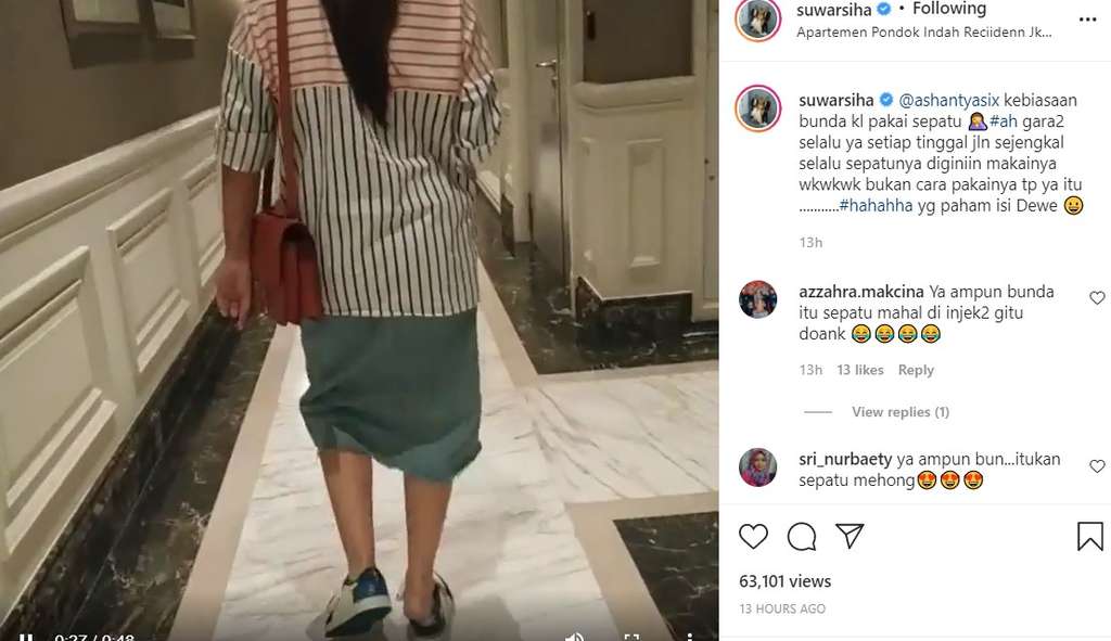 Cara Ashanty pakai sepatu