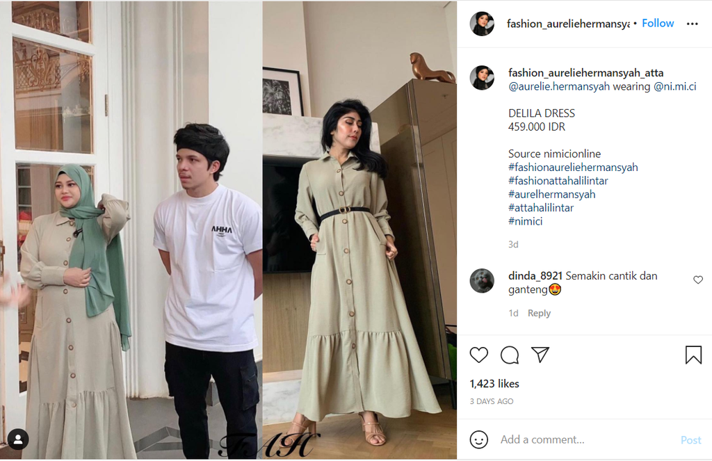 Instagram @fashion_aureliehermansyah