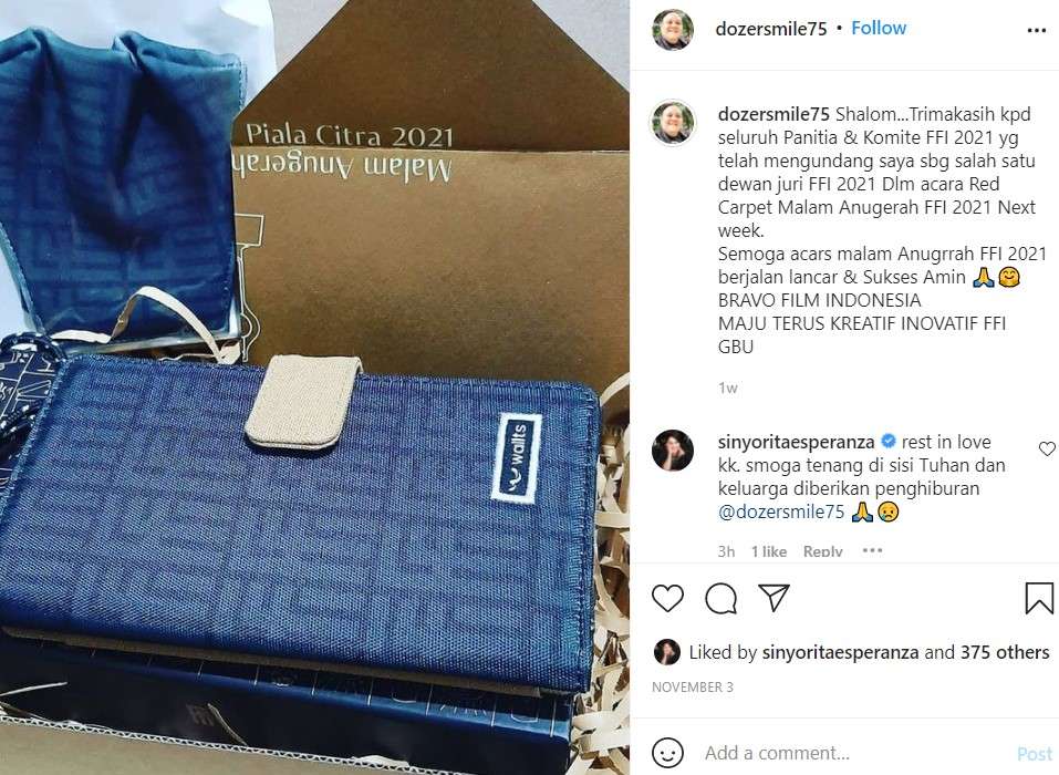 Unggahan terakhir Rony Dozer