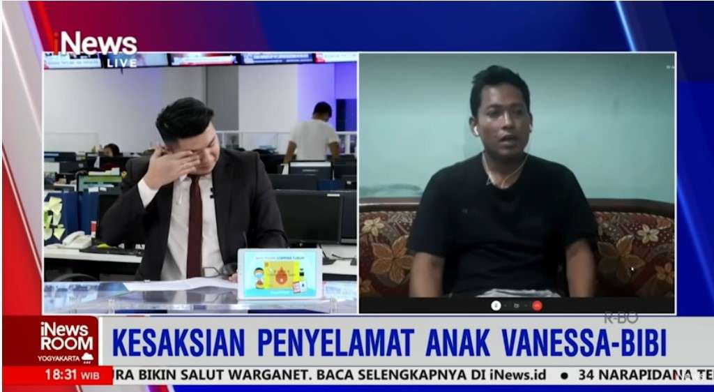 Pembawa Berita menangis