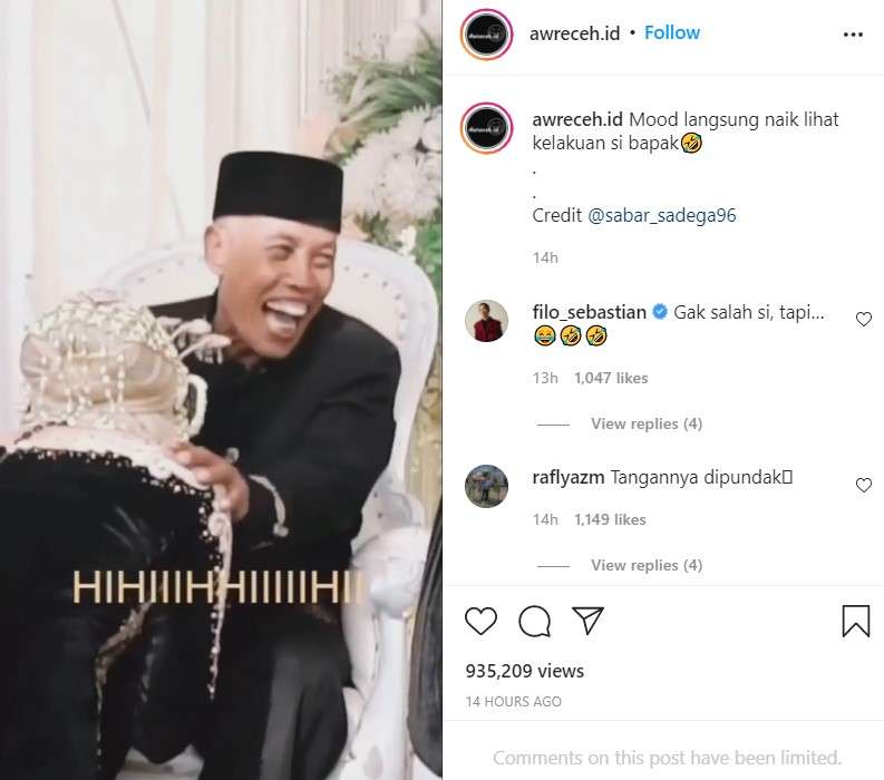 Video viral bapak pegang pundak