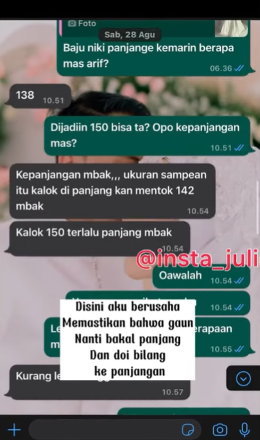 Pengantin Gagal Membuat Gaun untuk Akad Nikah