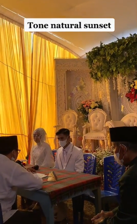 Tenda Pernikahan Berwarna Oranye