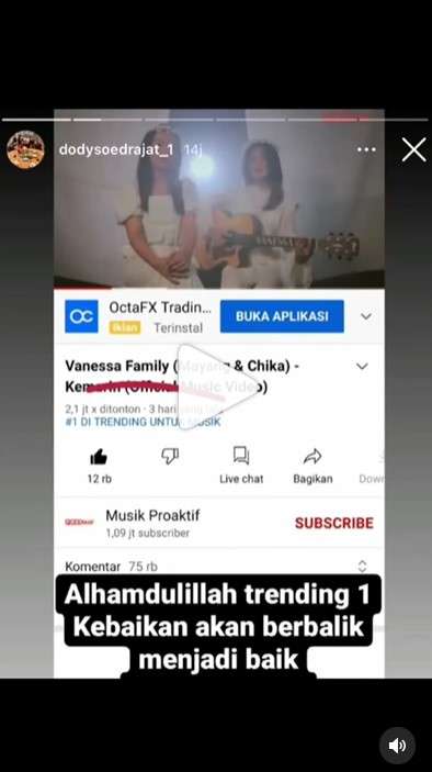 Unggahan Dody ayah Vanessa Angel