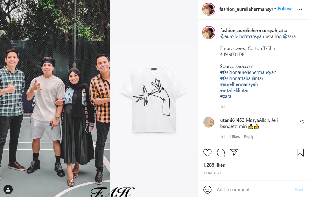 instagram @fashion_aureliehermansyah_atta