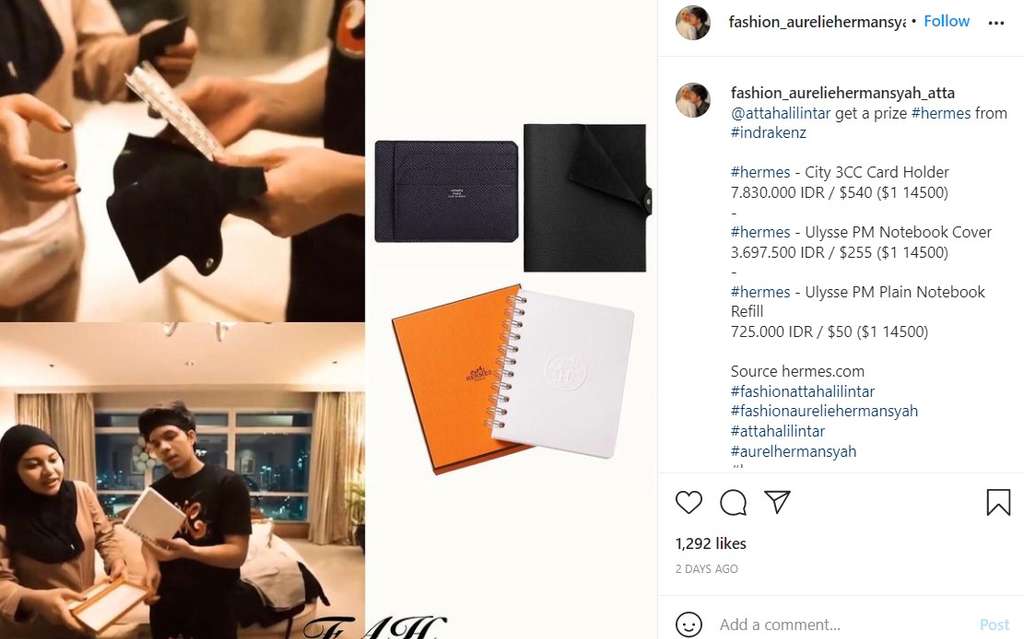 harga kado buku tulis Atta Halilintar