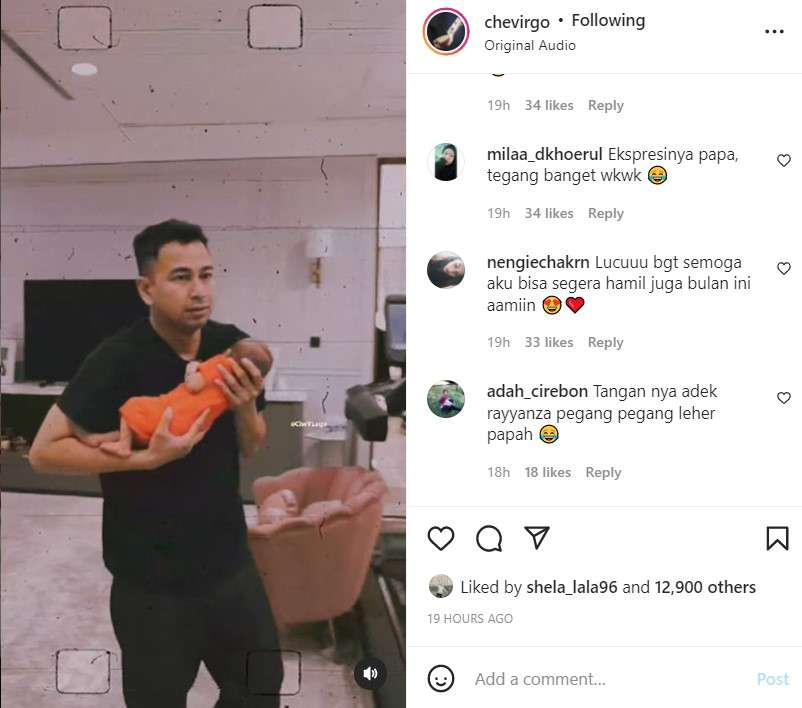 Raffi Ahmad gendong Rayyanza Malik Ahmad