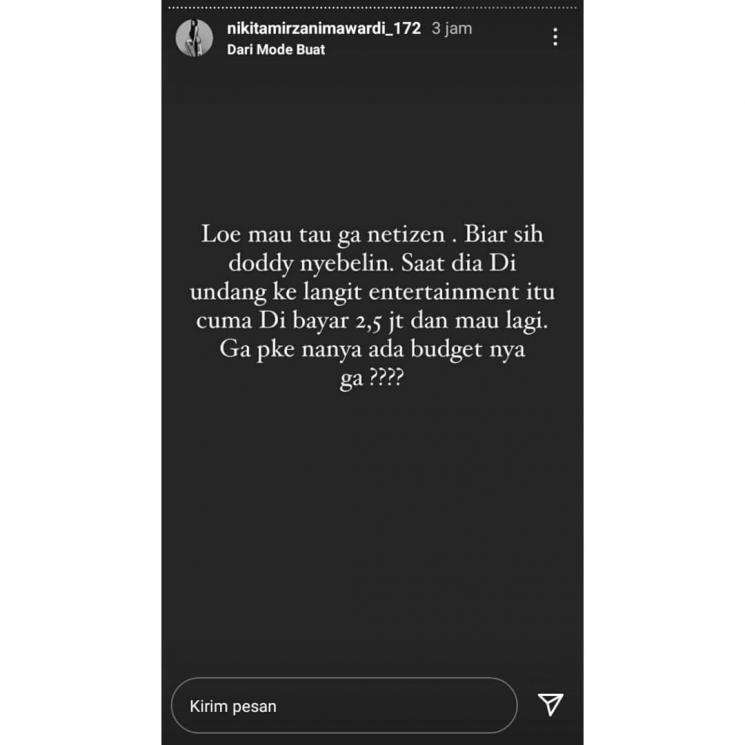 Unggahan Nikita Mirzani Unggahan Nikita Mirzani