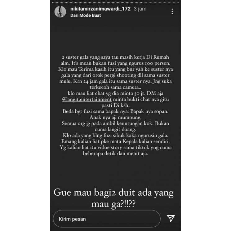 Unggahan Nikita Mirzani Unggahan Nikita Mirzani