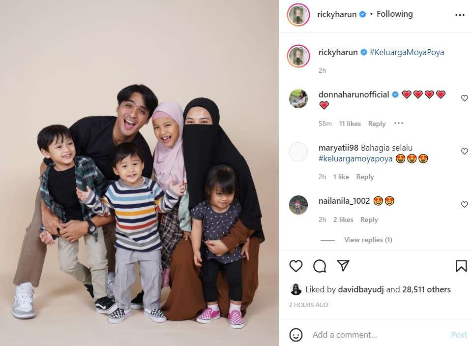 Potret keluarga Ricky Harun