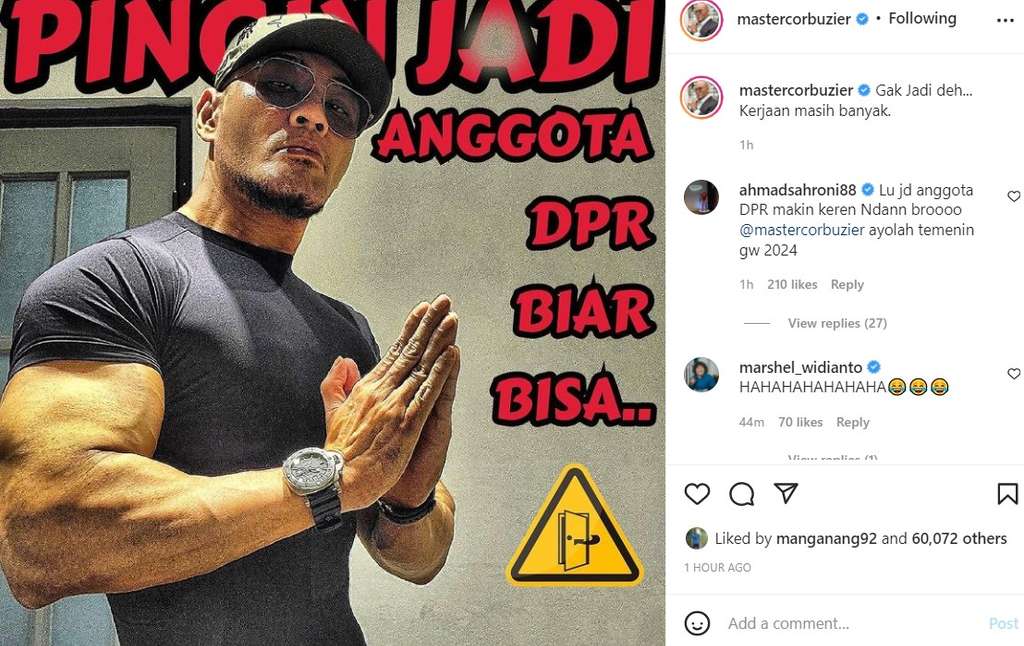 Unggahan Deddy Corbuzier Unggahan Deddy Corbuzier