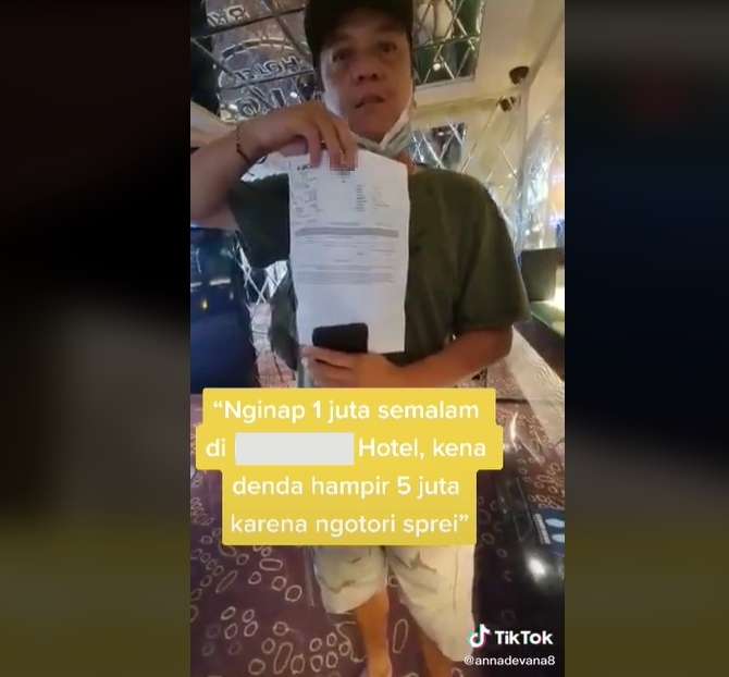 Hotel inap bayar sprai
