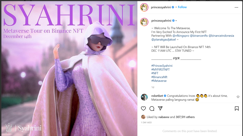 Instagram @princessyahrini