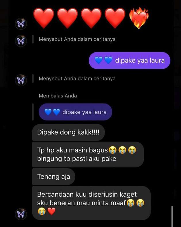 Chat Laura Anna sebelum meninggal