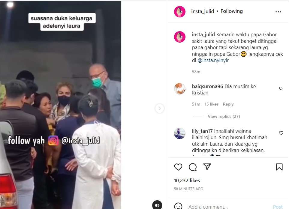 Suasana duka keluarga Laura Anna