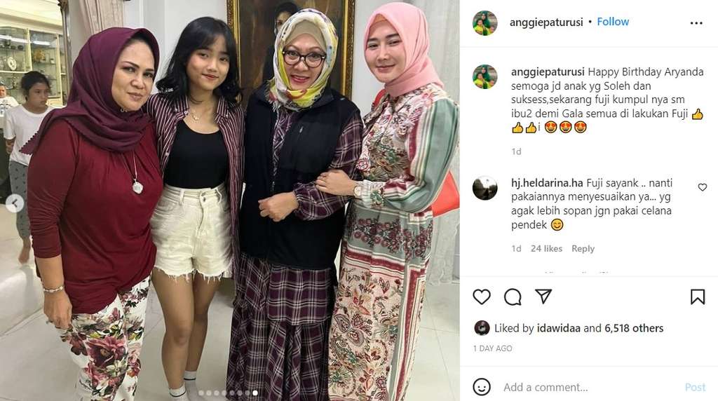 Penampilan Fuji di ultah cucu Tutut Soeharto