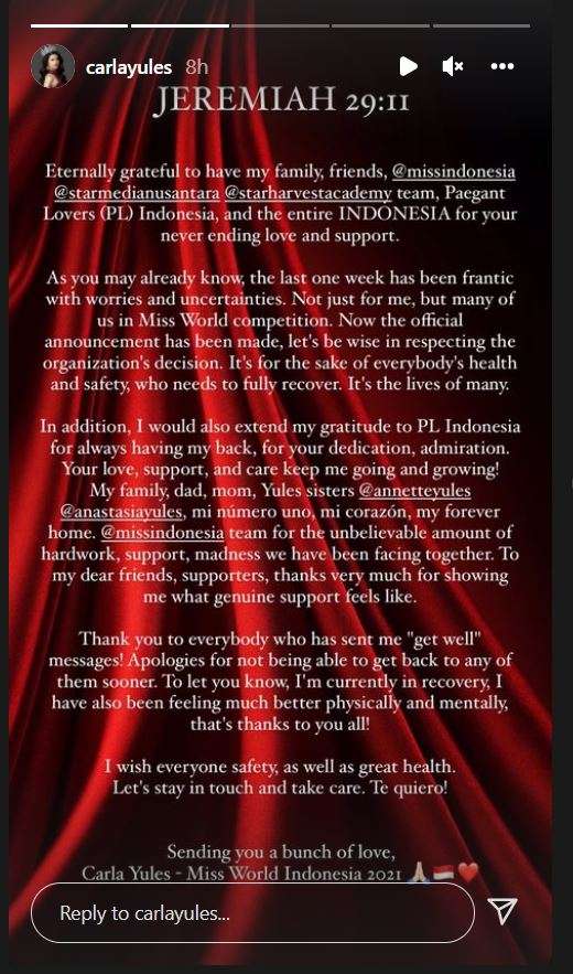 Miss Indonesia Carla
