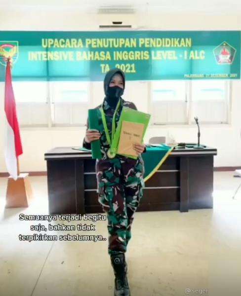 Tak disangka dia malah jadi prajurit TNI betulan.