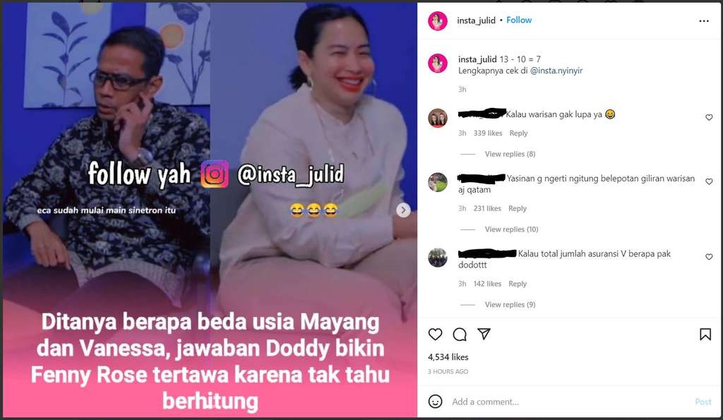 Dody Soedrajat saat diundang Feni Rose